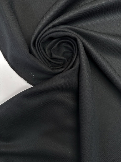 Jacquard Blend Suiting Fabric Black