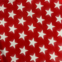 Polyester Spandex Star Print Tricot Fabric 60" Red