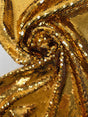 Polyamide Crepe Sequins Fabric Golden Black
