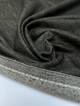 Wool Cotton Woven Melange Gray