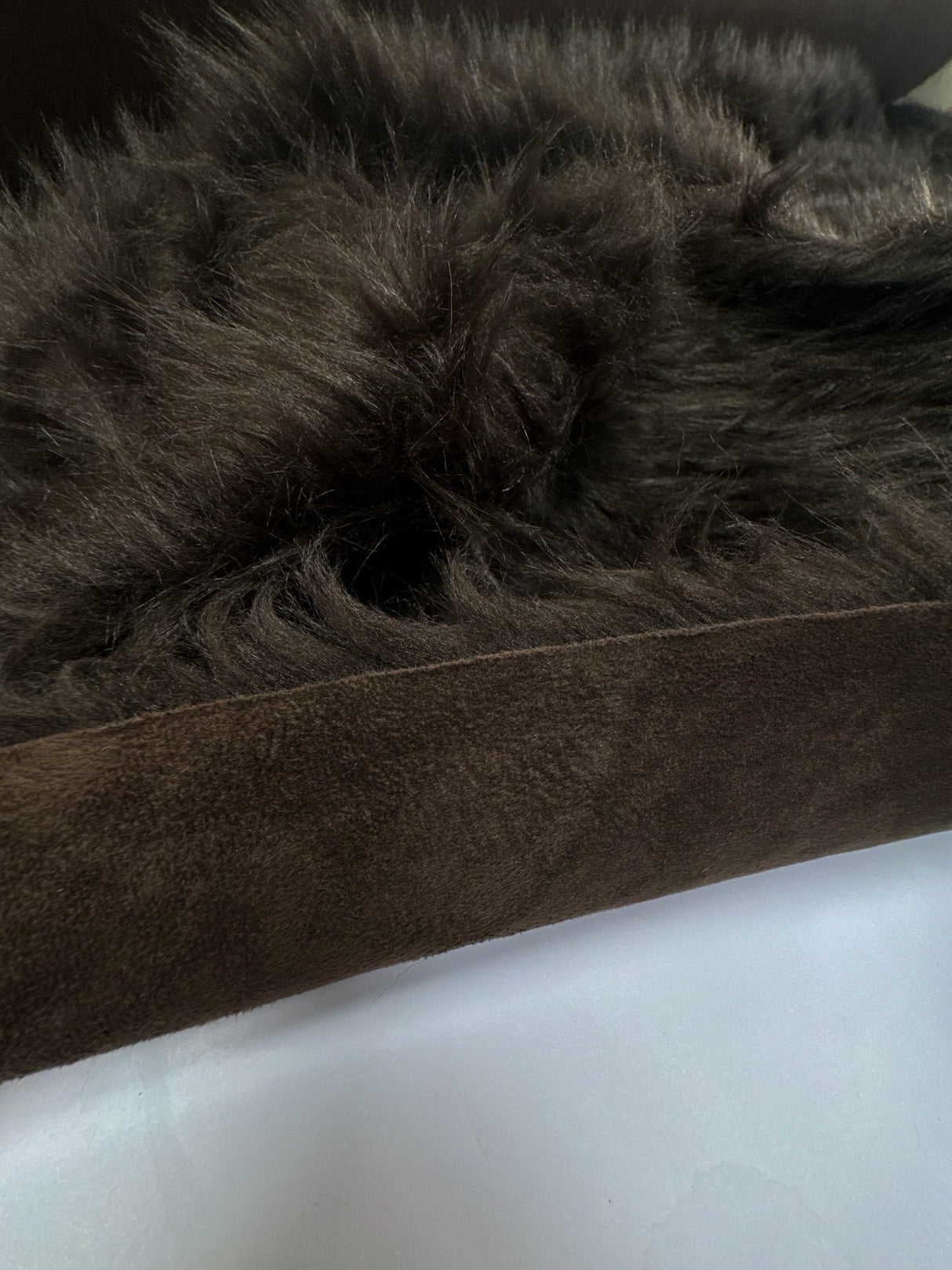 Faux Fur Blend Bonded Brown