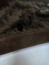 Faux Fur Blend Bonded Brown