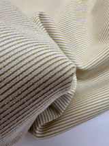 Stretch Knitted Beige Lurex Fabric