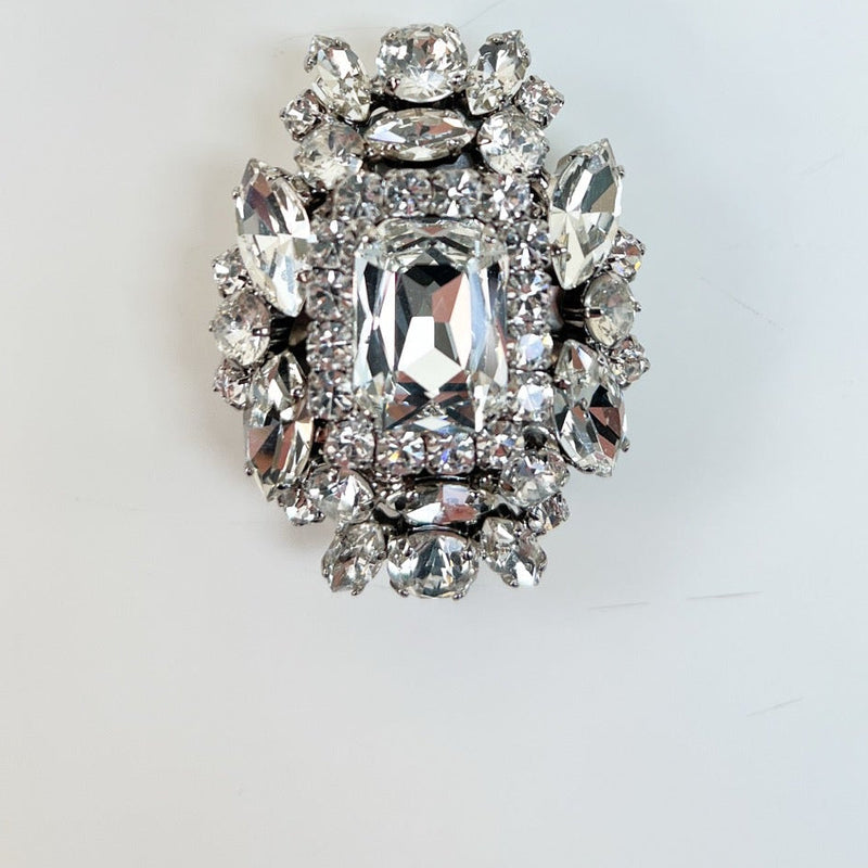 Metal Crystal Fabric Silver
