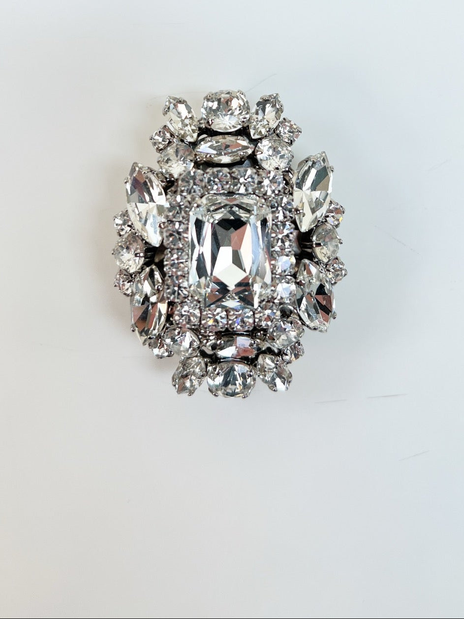 Metal Crystal Fabric Silver