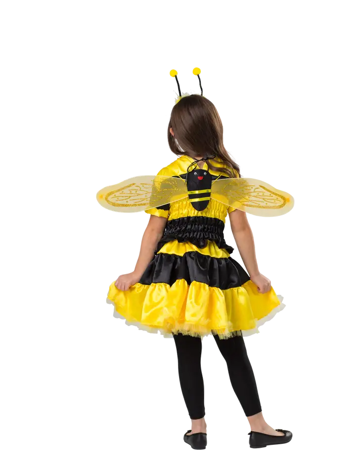 Kids bumblebee costume with top skirt wings and headband