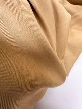 Beige Herringbone Twill Fabric
