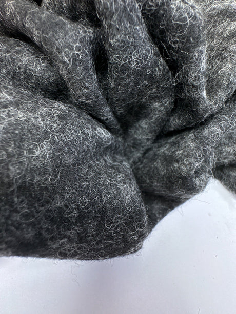 Wool Blend Jacquard Knit Gray Black