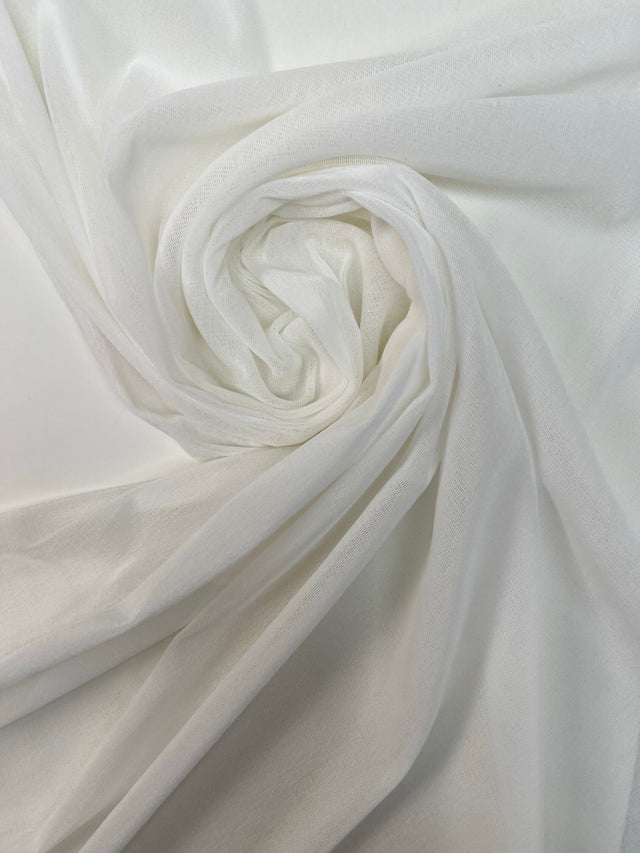 Nylon Viscose Mesh White Shade