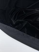 Black Velour Knitted Fabric