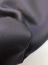 Wool Viscose Jacquard Changeant Fabric Purple Black