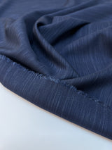 Italian Melange Blue Wool Fabric