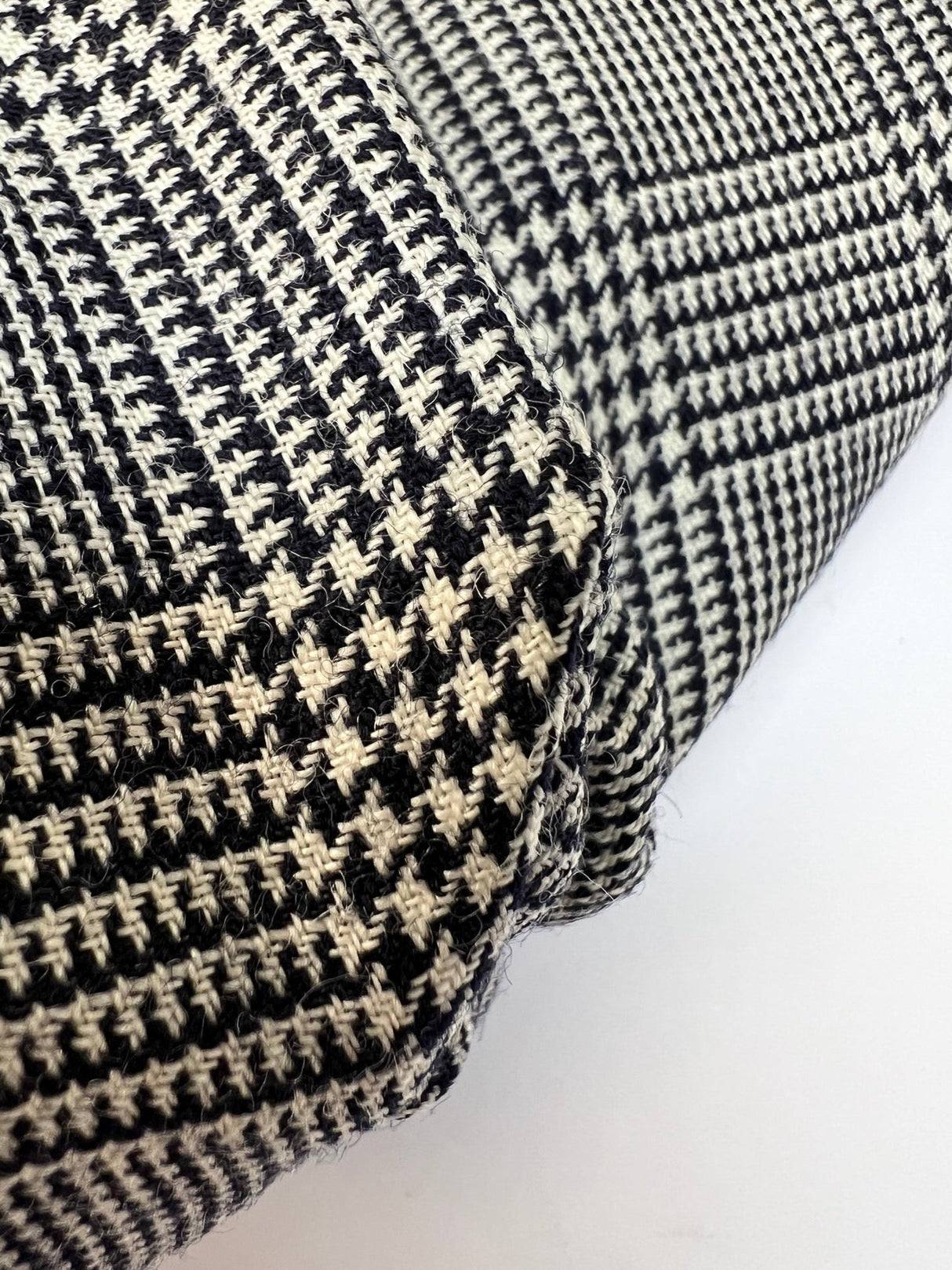Wool Houndstooth Checked Fabric