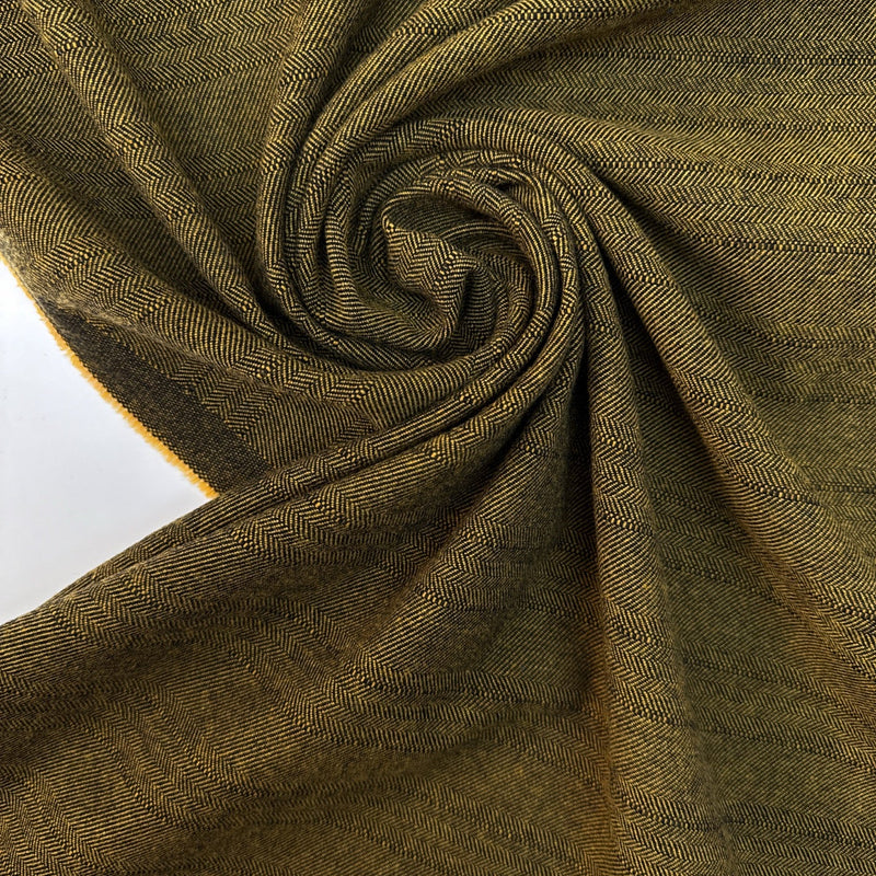 Wool Tweed Striped Herringbone