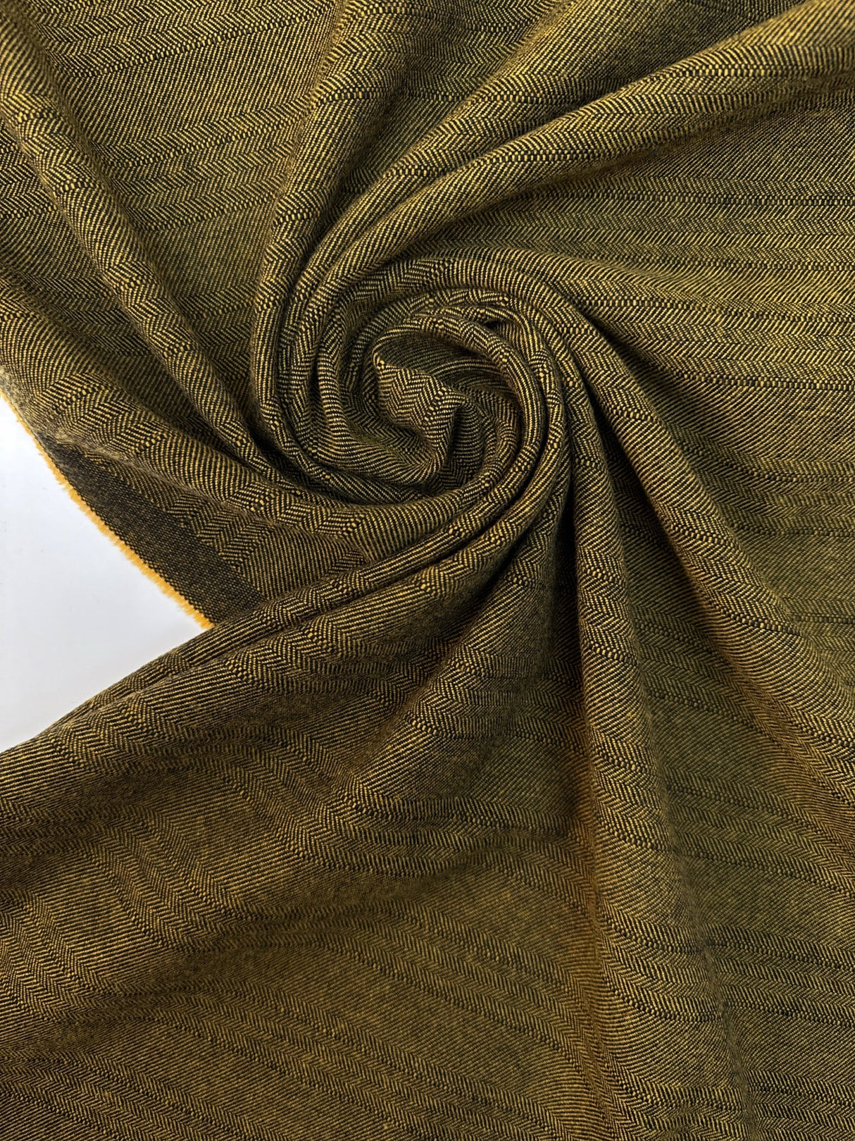Wool Tweed Striped Herringbone
