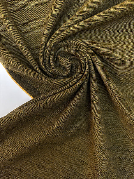 Wool Tweed Striped Herringbone