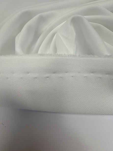White Polyamide Elastane Knitted Fabric