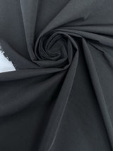 Black Cotton Polyester Elastane Woven