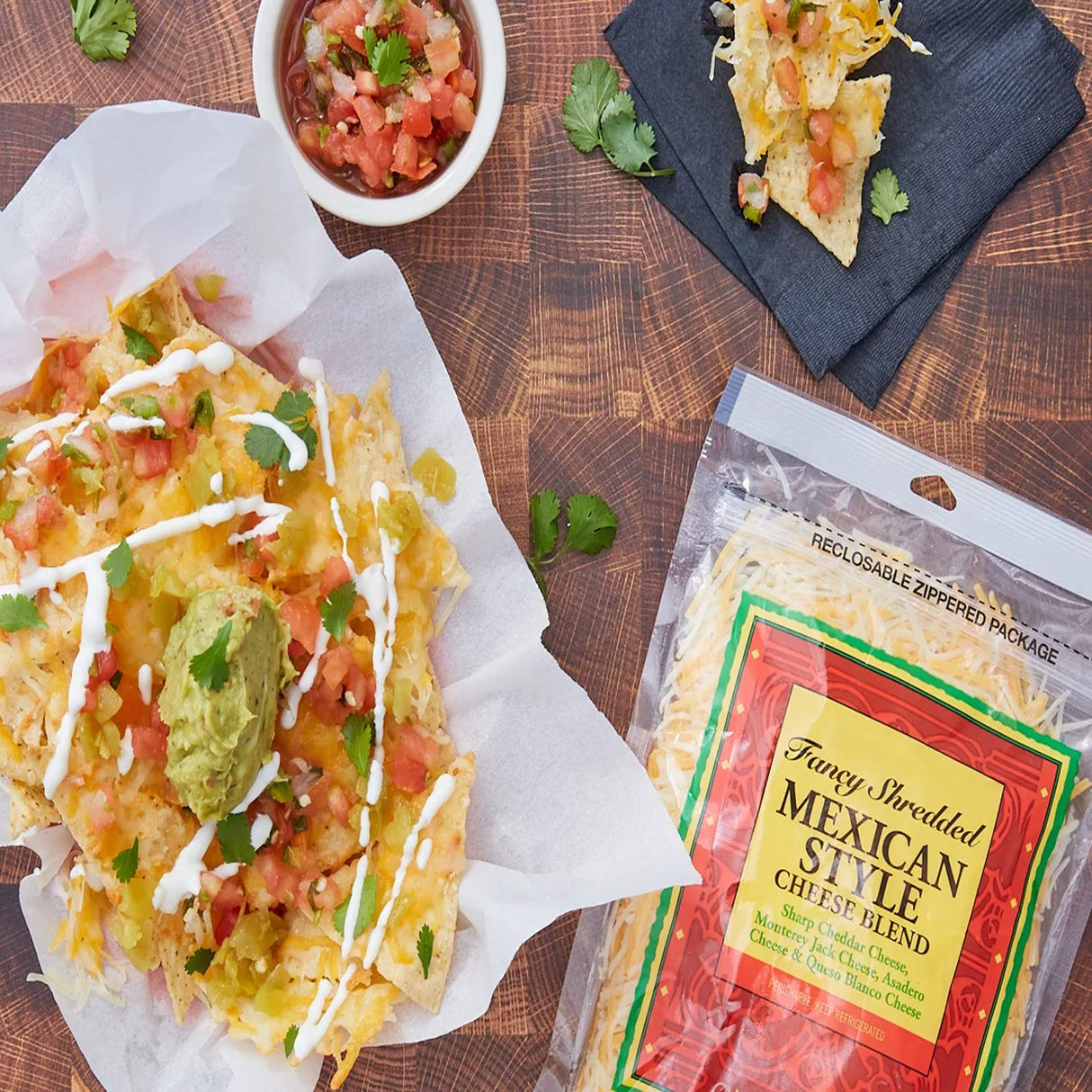 Finely Shredded Mexican Style Cheese Blend Sharp Cheddar Monterey Jack Mix