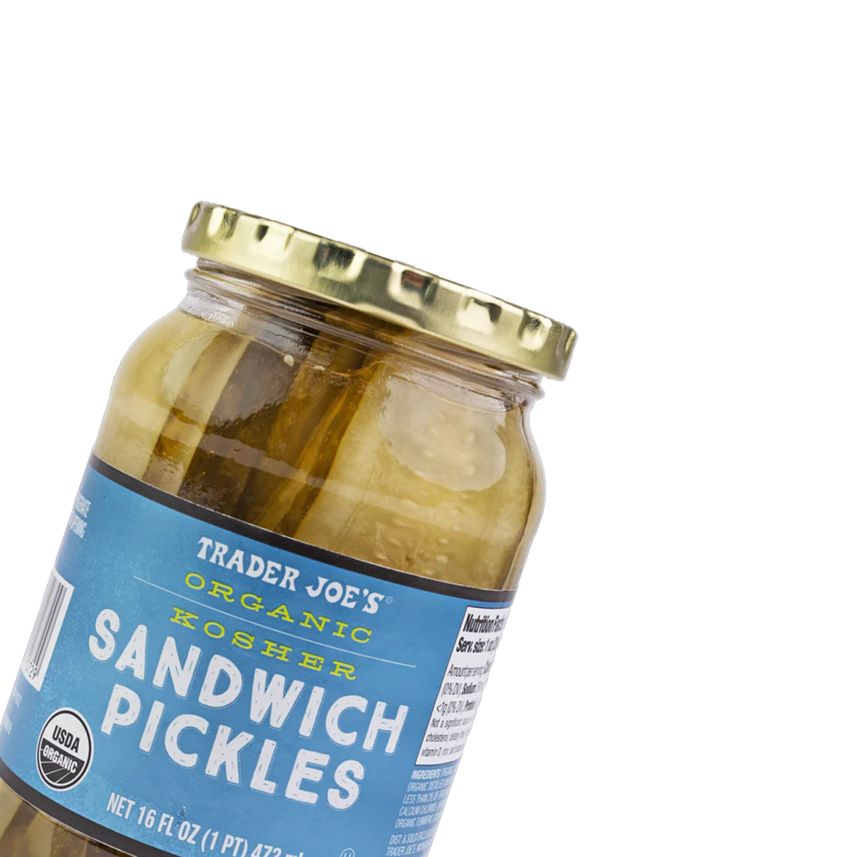 Organic Kosher Sandwich Pickles 16 Fl Oz