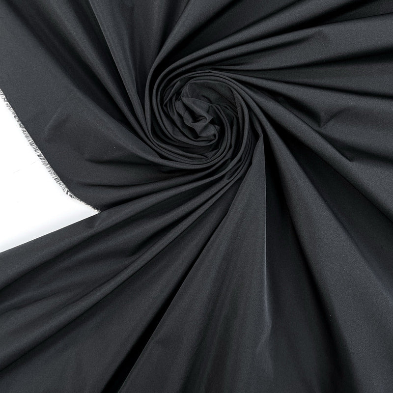 Black Polyamide Plain Weave Jacket Fabric