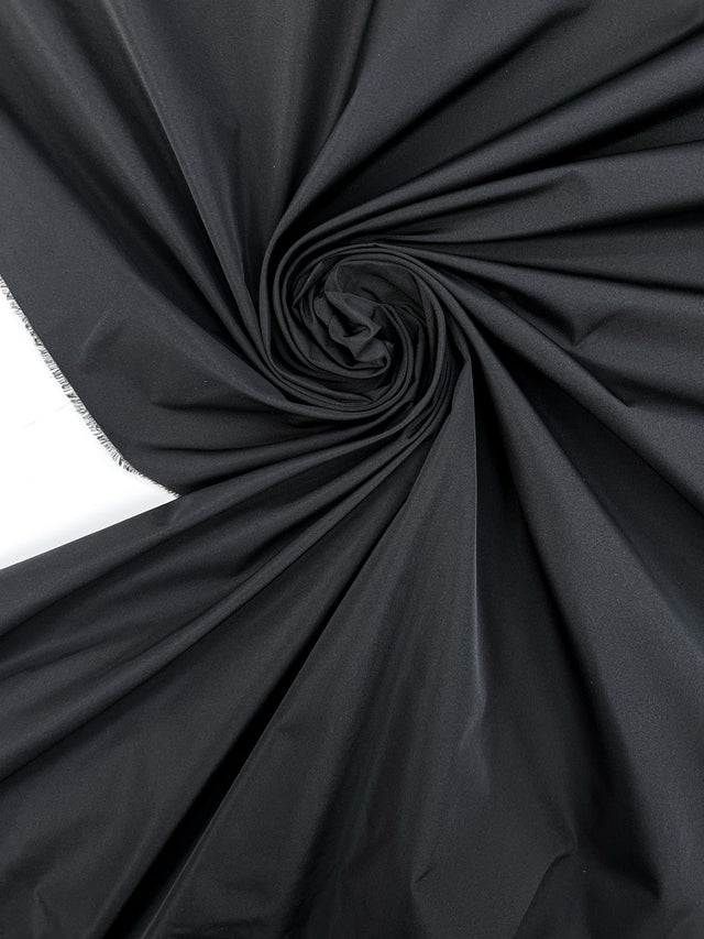 Black Polyamide Plain Weave Jacket Fabric