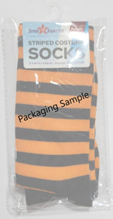 Black & Yellow Striped Knee Socks For Kids Costume Accessory