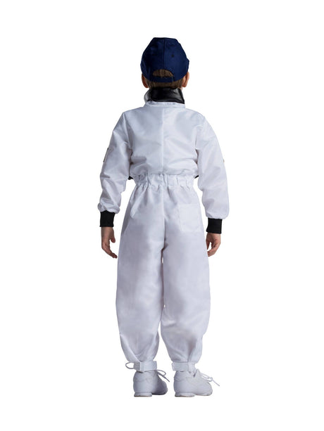 Kids astronaut costume with space suit jumpsuit NASA patches and cap
