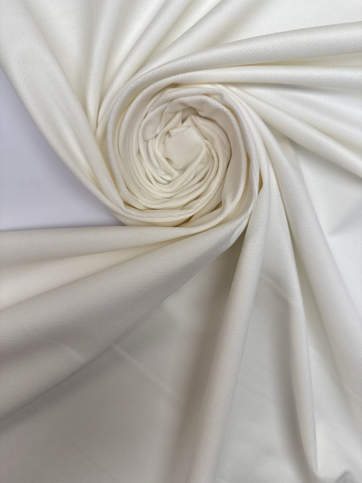 Cotton Elastane Velour White