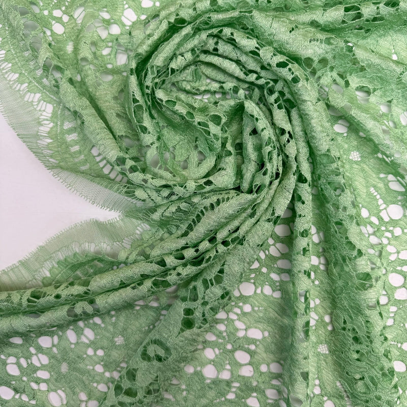 Polyester Lace Floral Green