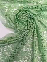 Polyester Lace Floral Green