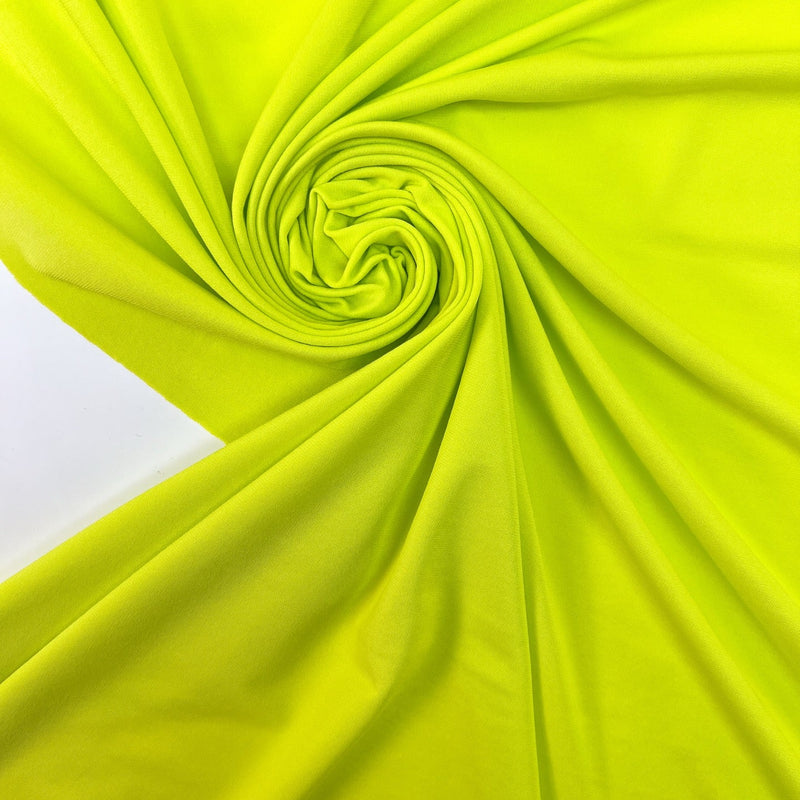 Cotton Knit Fabric Yellow Green Stretch