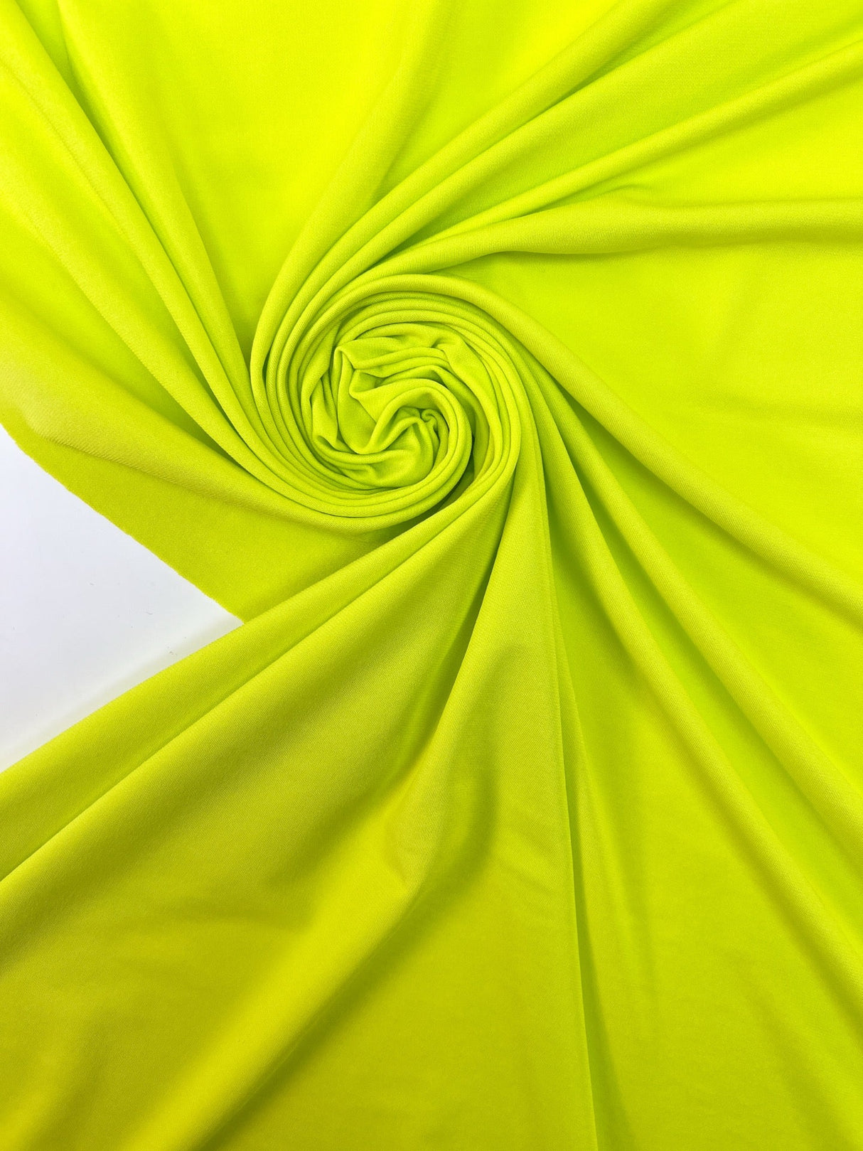 Cotton Knit Fabric Yellow Green Stretch