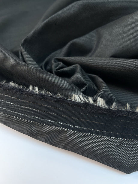 Cotton Wool Twill Gray Black