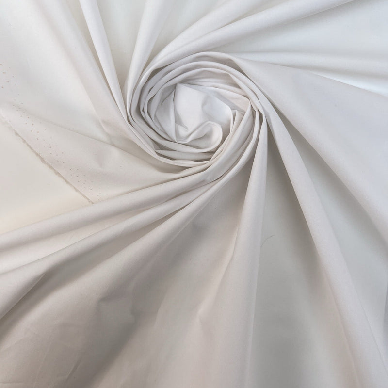 Cotton Stretch White Fabric