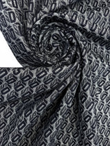 Cotton Jacquard Abstract Gray-Black