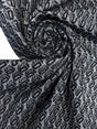 Cotton Jacquard Abstract Gray-Black