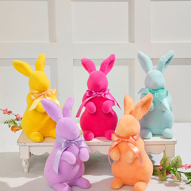 11" Flocked Easter Bunny
