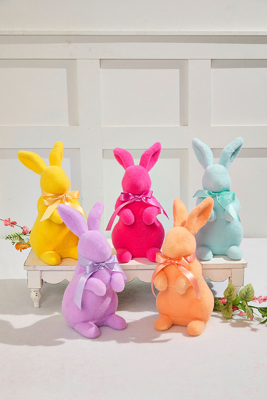 11" Flocked Easter Bunny