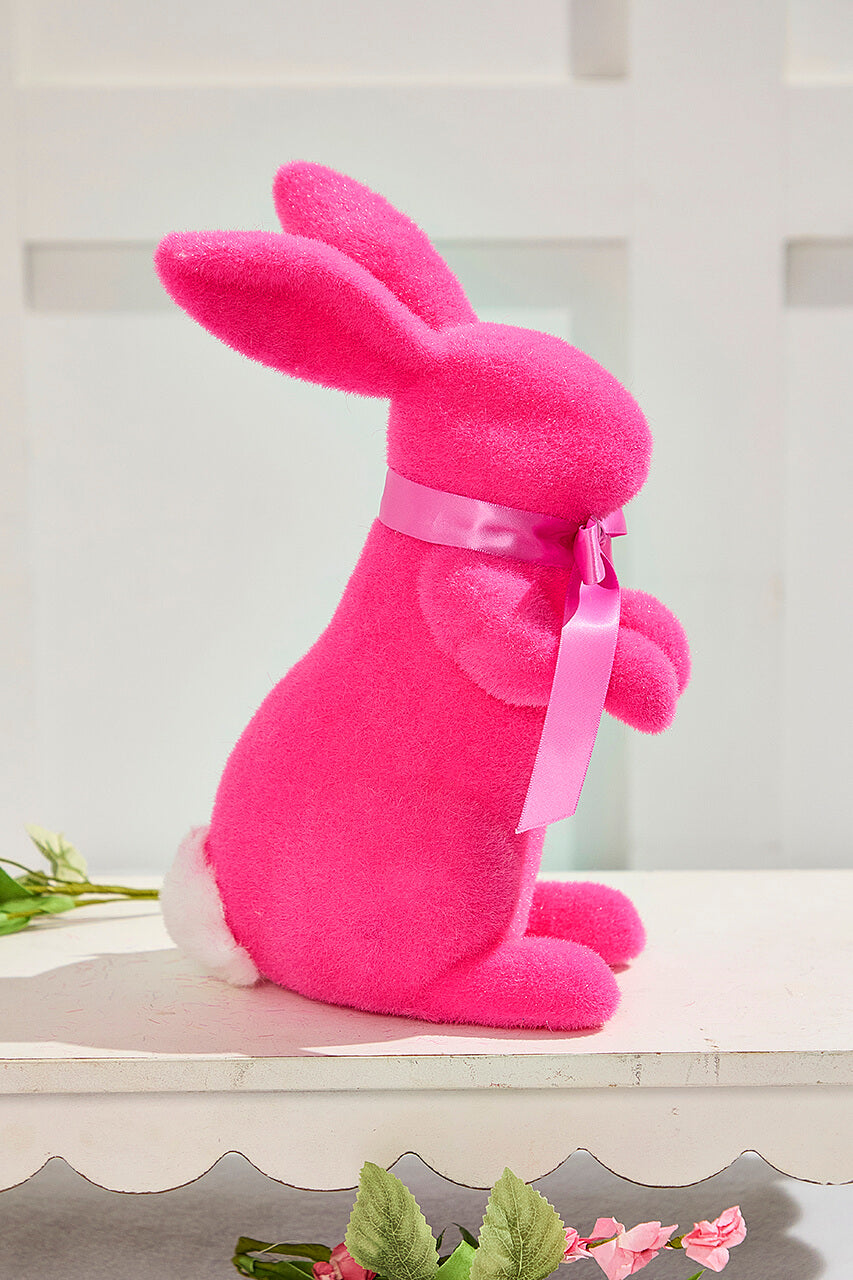 11" Flocked Easter Bunny