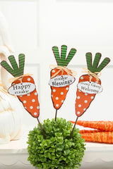 13.9" Metal Easter Carrot Stake