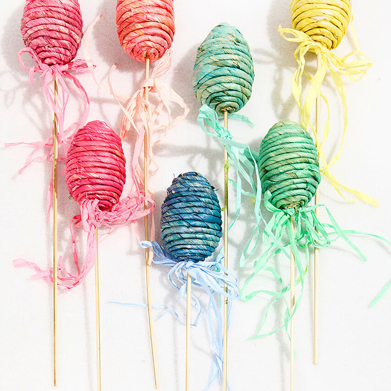 16" Colorful Egg Spray – Vibrant Spring Easter Decorative Stem