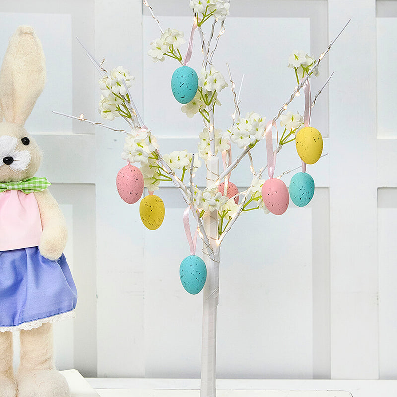 2'H B/O Lighted Easter Tabletop Tree w/ 58 WW Micro LED Lights