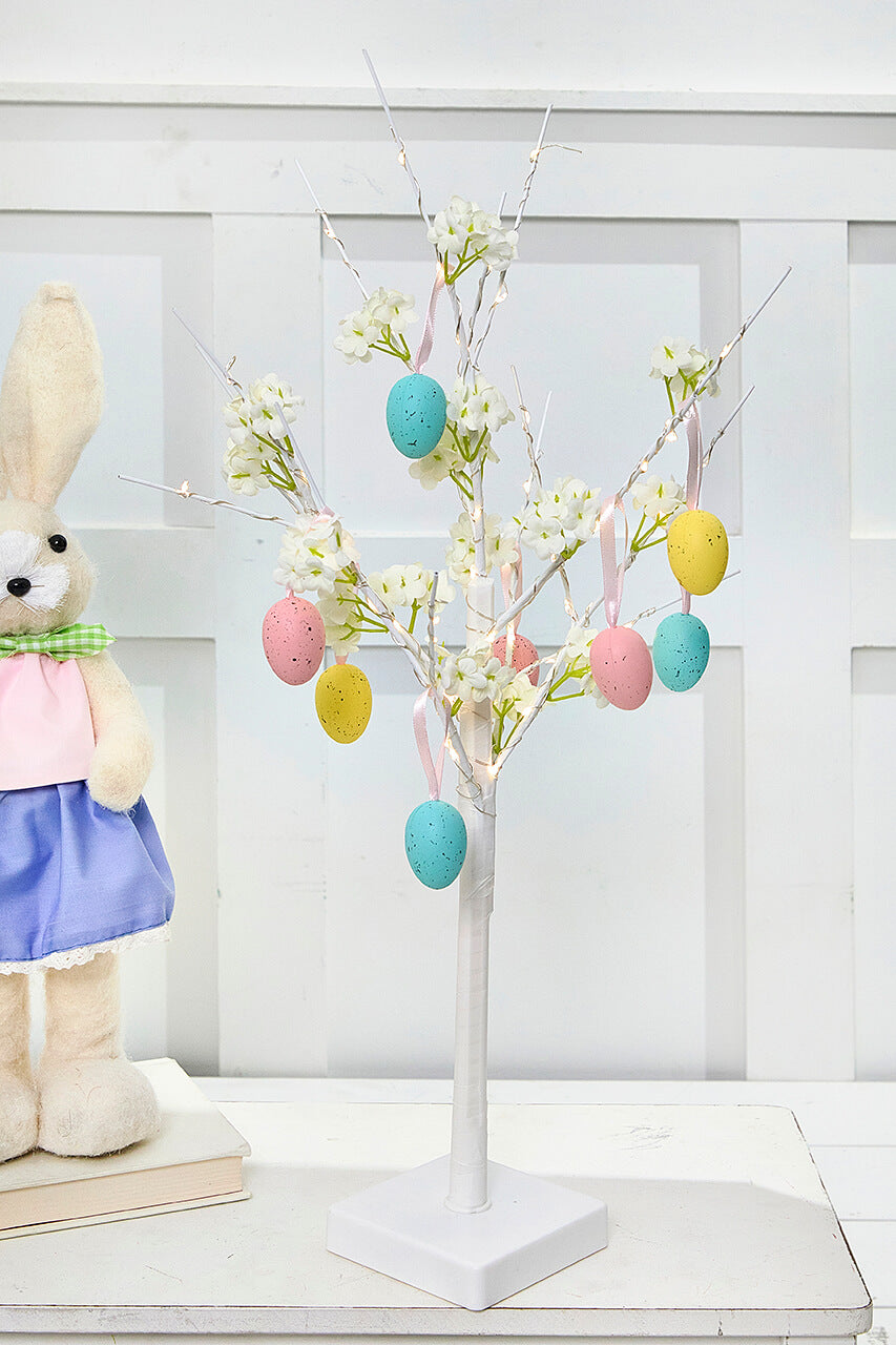 2'H B/O Lighted Easter Tabletop Tree w/ 58 WW Micro LED Lights