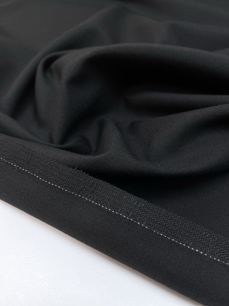 Wool Suit Fabric Black