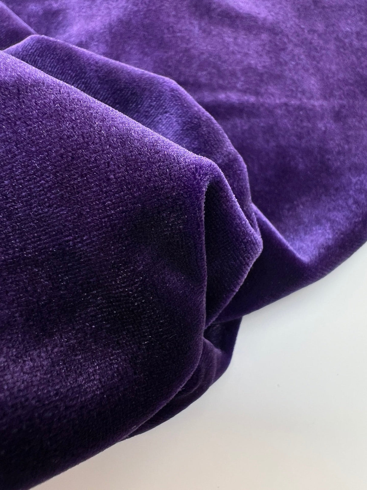 Purple Velour Knitted Fabric