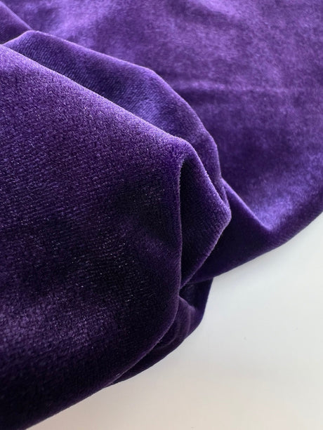 Purple Velour Knitted Fabric
