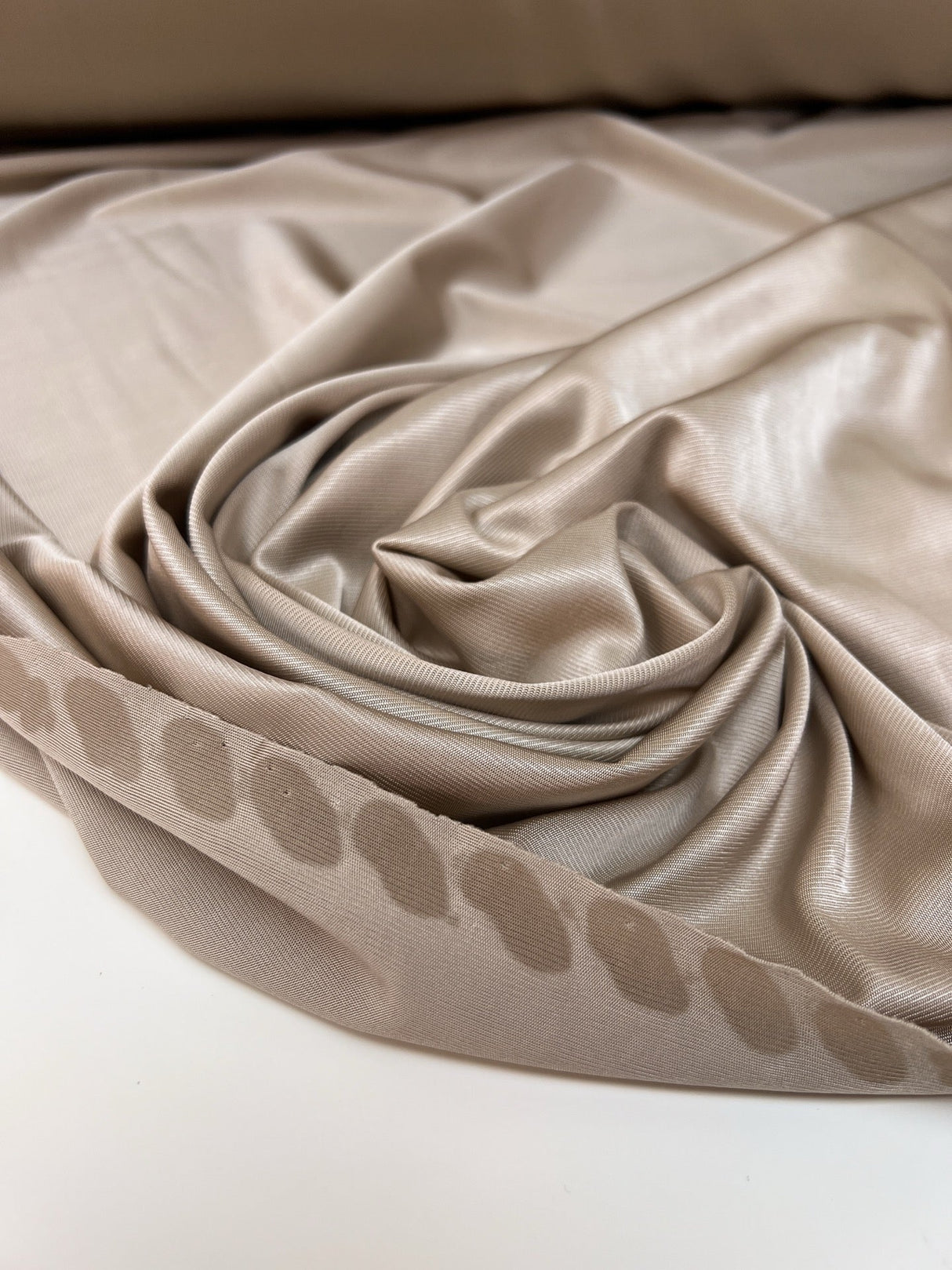 Viscose Elastane Knitted Fabric Beige Moiré
