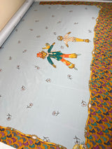 Polyester Sateen Printed Yellow Shades