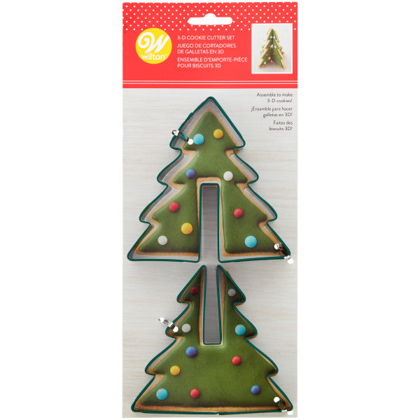 Wilton Metal 3-D Christmas Tree Cookie Cutter Set – 2 Piece